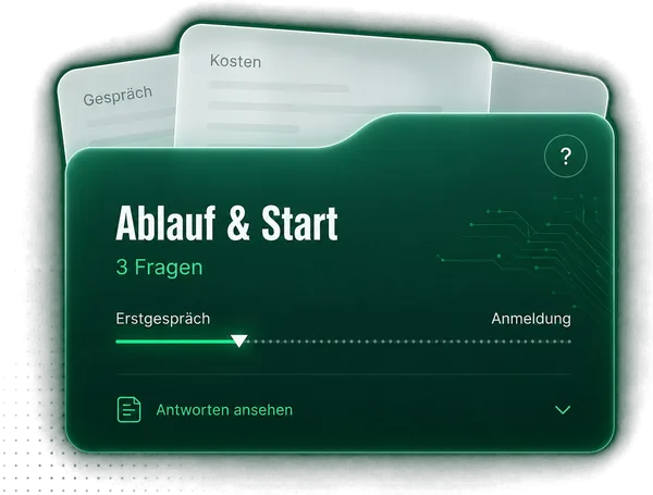 Ablauf & Start, 3 Fragen