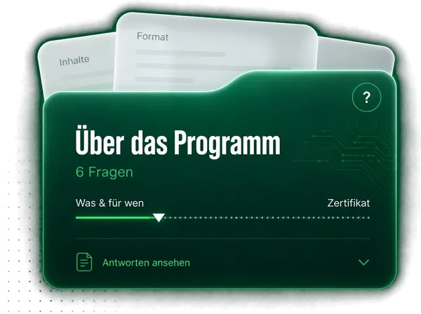 Über das Programm, 6 Fragen